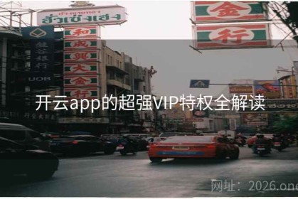 开云app的超强VIP特权全解读