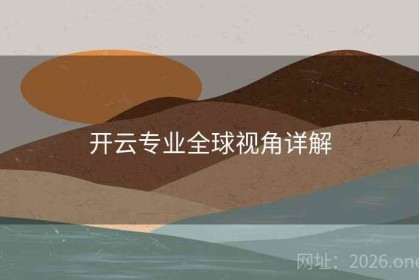 开云专业全球视角详解