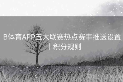 B体育APP五大联赛热点赛事推送设置｜积分规则