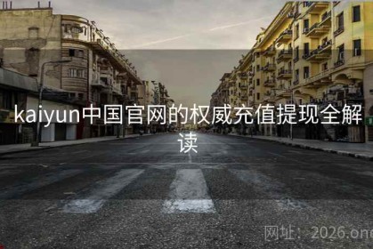 kaiyun中国官网的权威充值提现全解读
