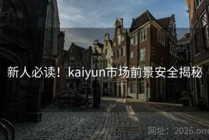 新人必读！kaiyun市场前景安全揭秘