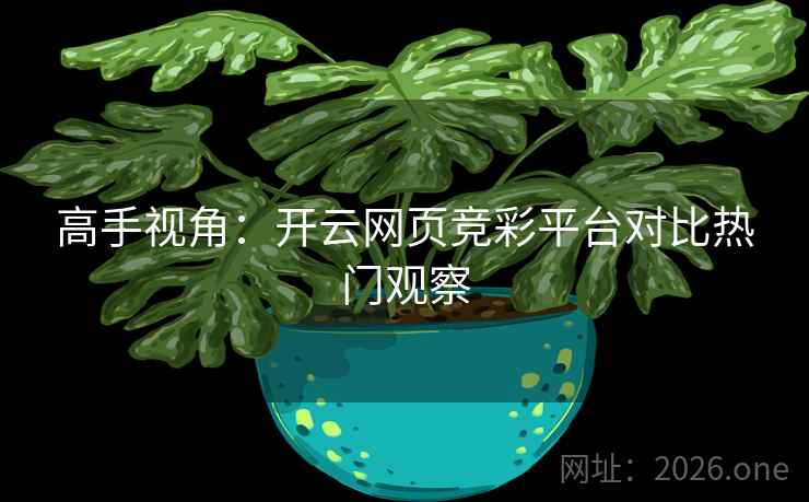 高手视角:开云网页竞彩平台对比热门观察 高手视角:开云网页竞彩平台对比热门观察