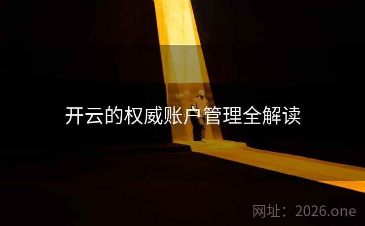 开云的权威账户管理全解读 开云的权威账户管理全解读